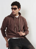 Men's Casual Brown Full Sleeves Hoodie