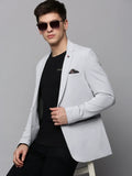 Men's Grey Single Breasted Front Blazers