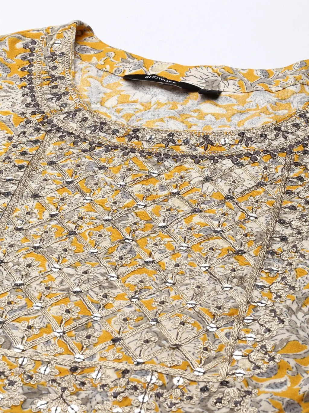 Women's Yellow Ethnic Motifs Embroidered Kurta Set with Dupatta