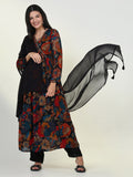 Women's Floral Multi Anarkali Kurta Set with Dupatta