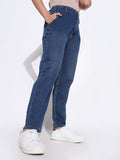 Women's Blue Comfort Light Fade Acid Wash Stretchable Jeans