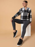 Women's Grey Straight Fit Mid-Rise Stretchable Jeans