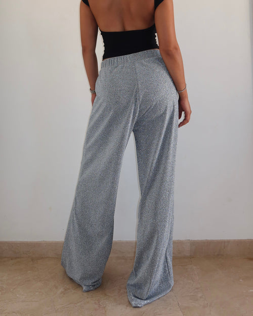 Glitter Dust Stretch Wide Pants