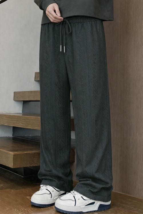 Contemporary Cable Knit Loose Joggers
