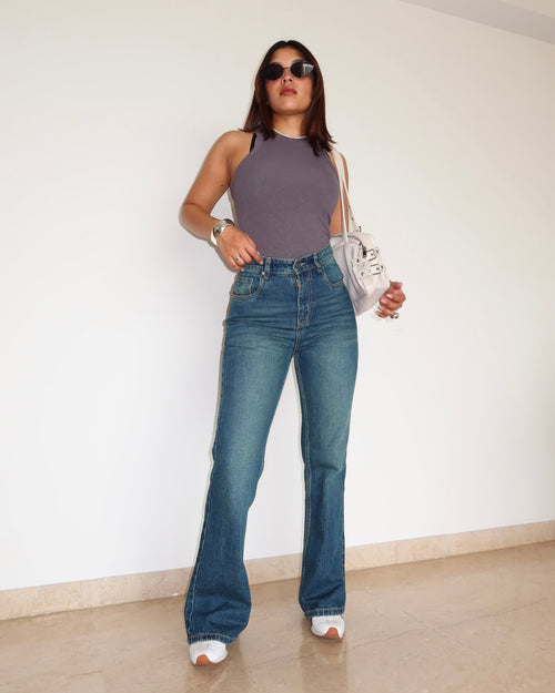 Dusk Blue Wash Bootcut Jeans