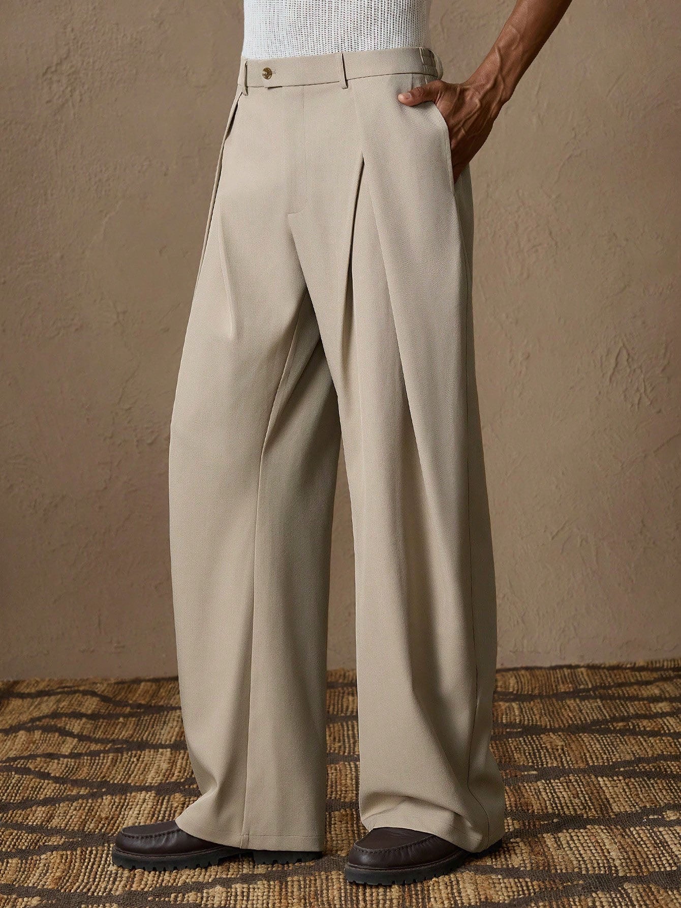 Draped Game Pleated Trouser