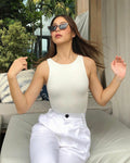 Soft Backless Boat Neck Tank Top
