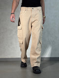 Sand Wash Nude Men Baggy Fit Cargo