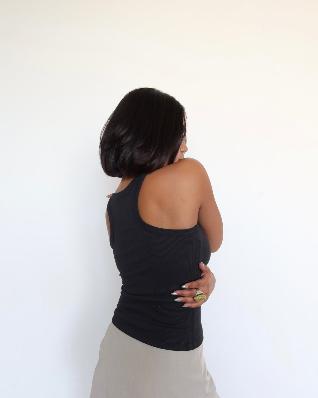 Racer Back Rib Halter Top