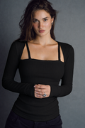 Knit Frame Full Sleeve Top