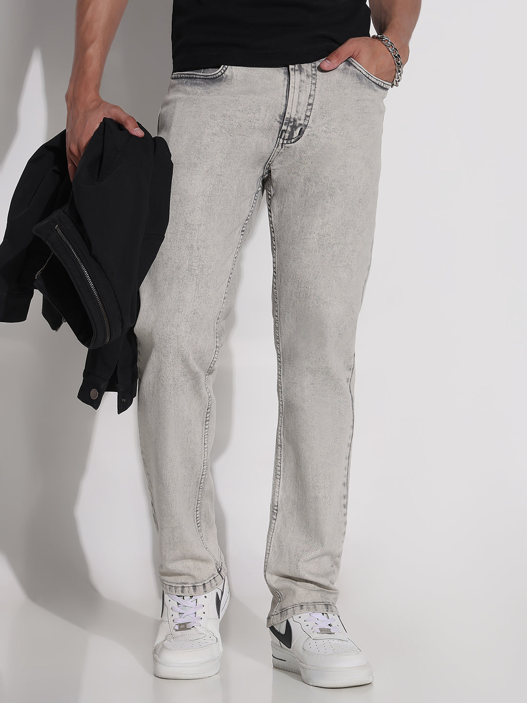 Men's Grey Slim Fit Jeans