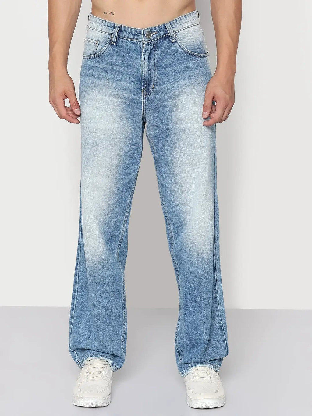 Men's Blue Baggy Fit Jeans