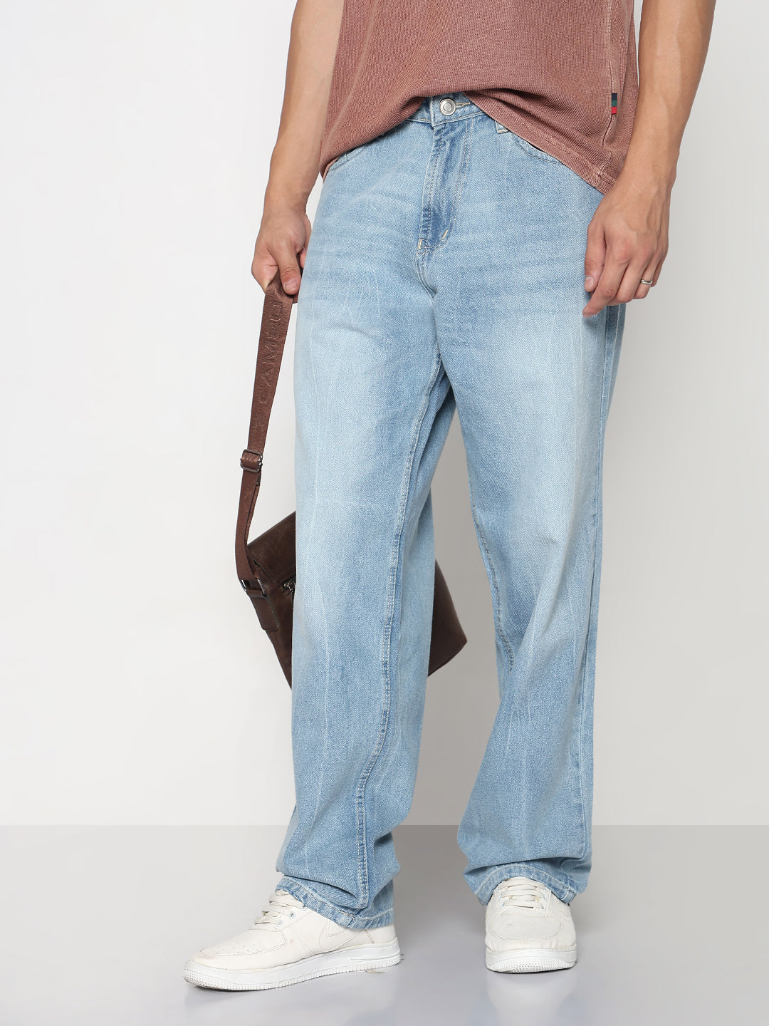 Men's Blue Baggy Fit Jeans