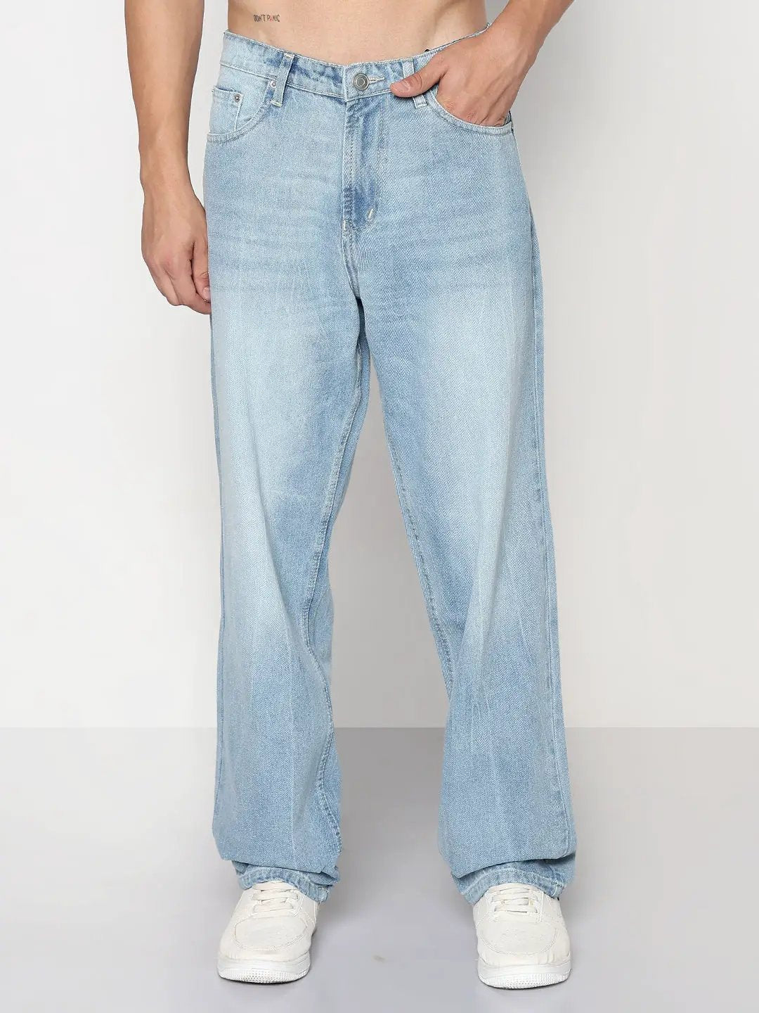 Men's Blue Baggy Fit Jeans