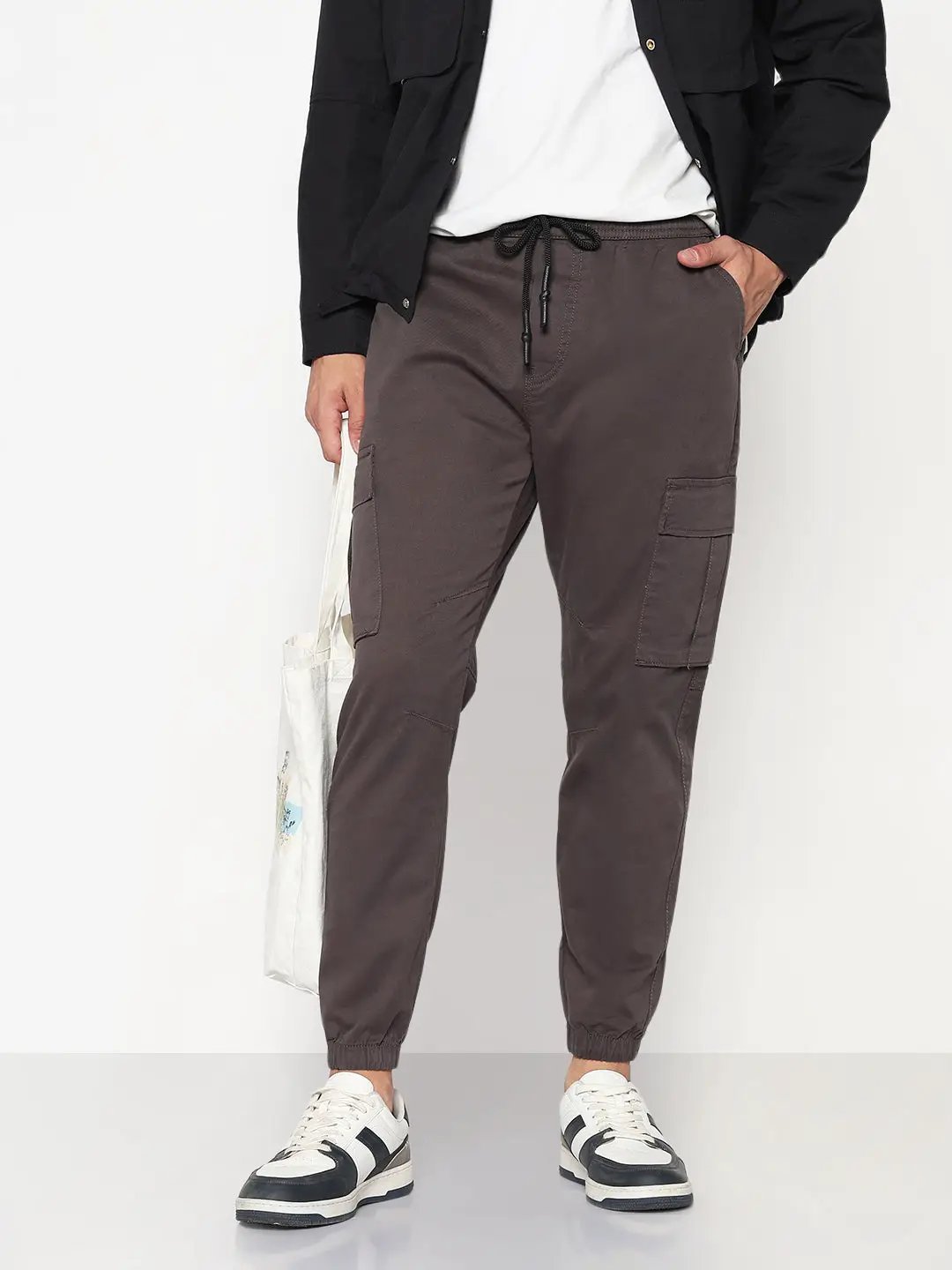 Men's Grey Slim Fit Joggers