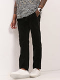 Men's Black Straight Fit Low-Rise Solid Jeans
