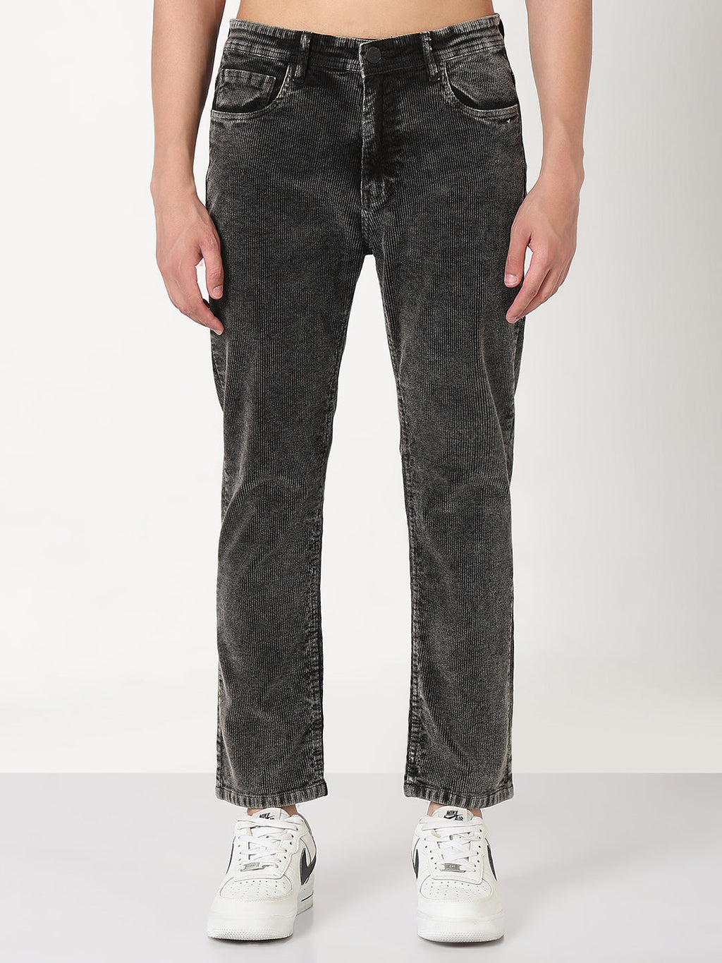 Men's Brown Slim Fit Corduroy Jeans