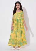 Yellow Brasso Ethnic Gown