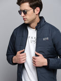 Men's Navy Blue Water Resistant Padded Jacket