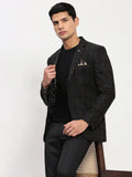 Men's Brown Checked Single Breasted Blazer