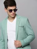Men's Sea Green Single-Breasted Casual Blazer