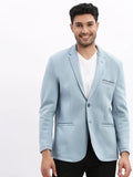 Men's Light Blue Single Breasted Blazer