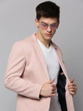 Men's Pink Single-Breasted Blazers