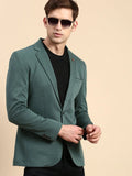 Men's Green Slim-Fit Single Breasted Blazer