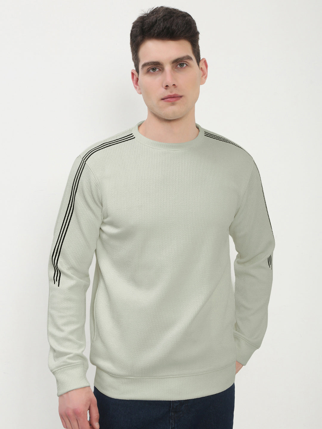 Men's Green Round Neck Sweatshirt