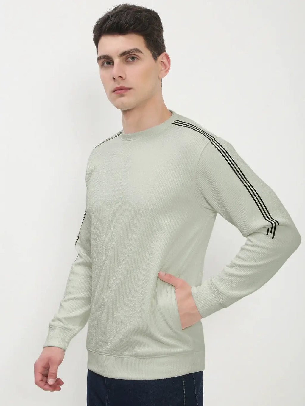 Men's Green Round Neck Sweatshirt