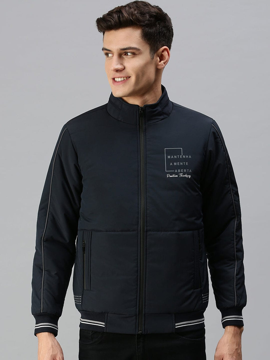 Men's Blue Bomber Jacket