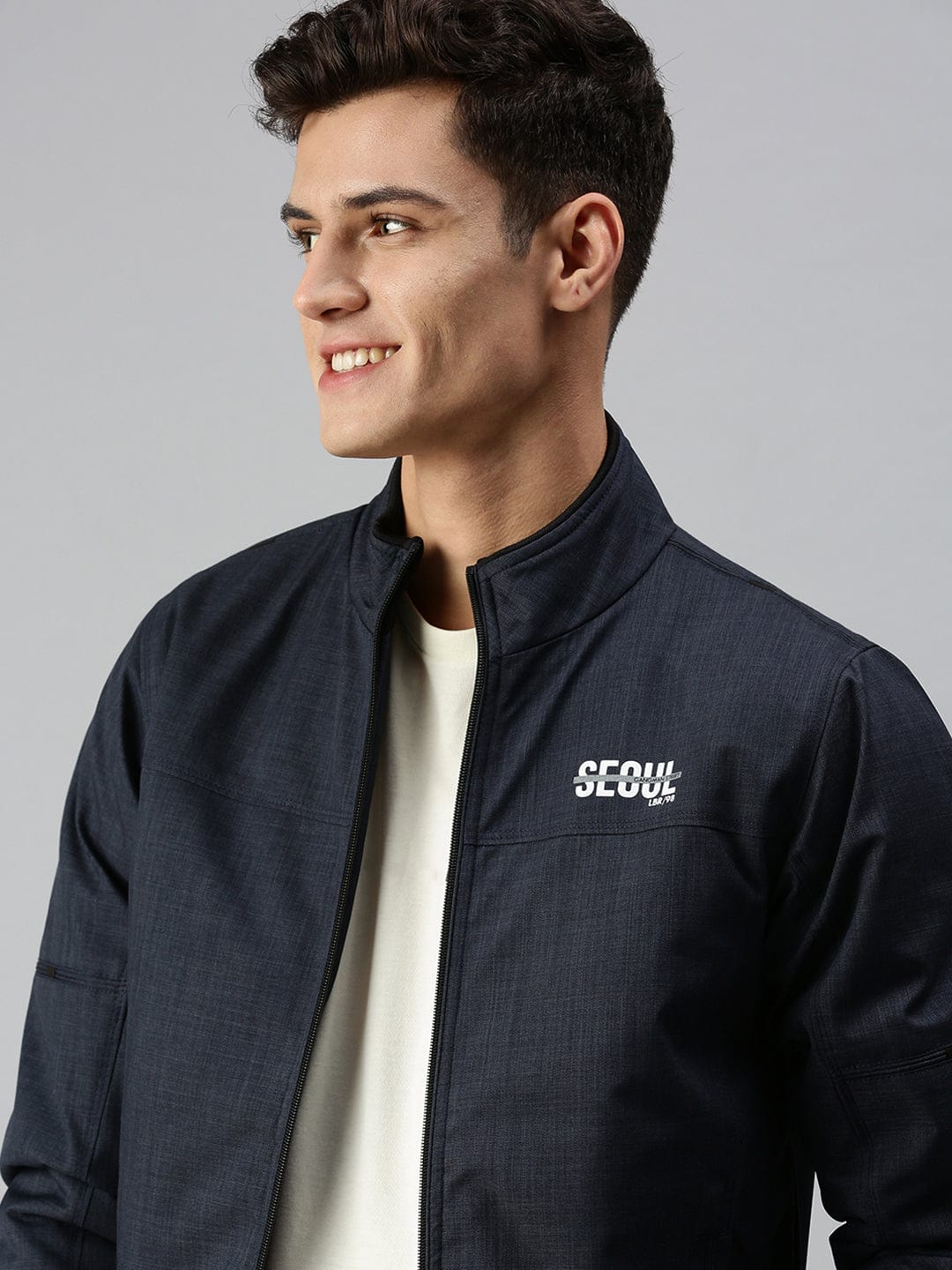 Men's Blue Tailored Sporty Jacket