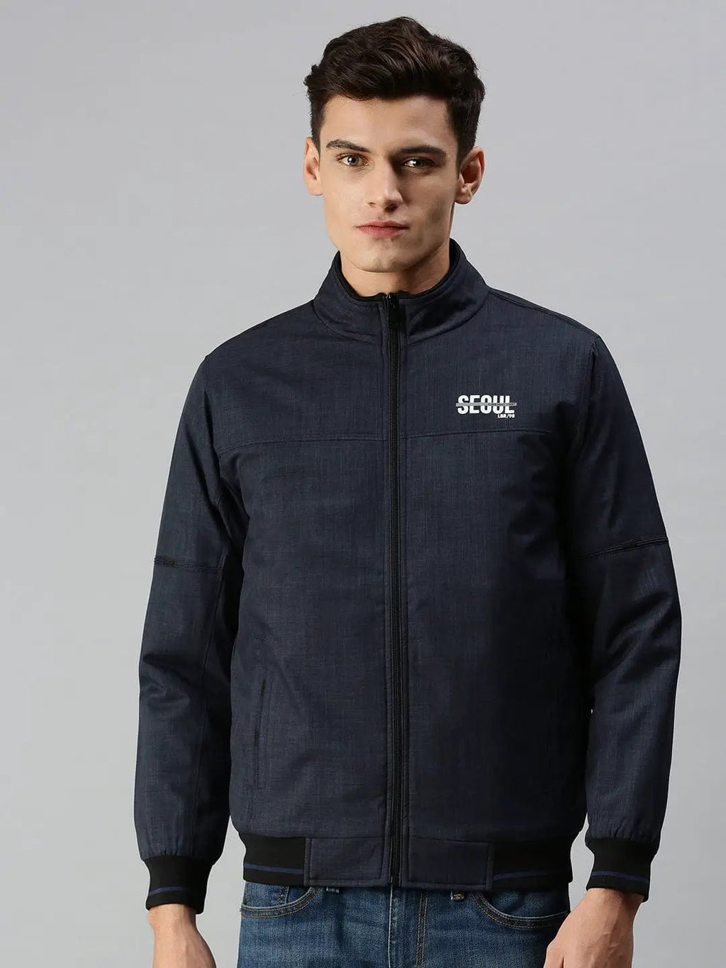 Men's Blue Tailored Sporty Jacket