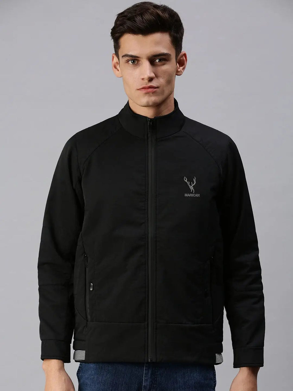 Men's Black Sporty Jacket