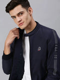 Men's Printed Blue Sporty Jacket