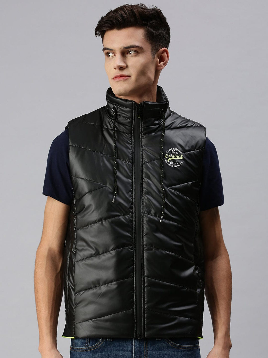 Men's Black Lightweight Crop Bomber Jacket