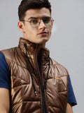 Men's Brown Colour blocked Lightweight Bomber Jacket