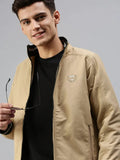 Men's Beige Bomber Jacket