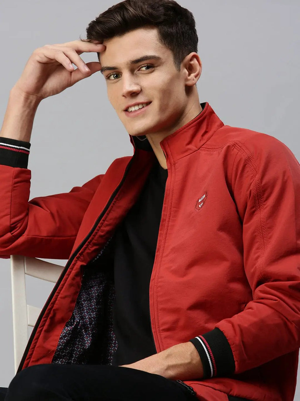 Men's Red Bomber Jacket