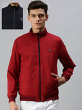 Men's Solid Blue Open Front Jacket