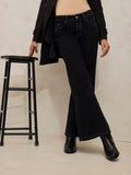 Women's Black High Rise Wide Leg Jeans