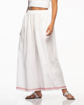 Yoi Hem Pants - White & Red