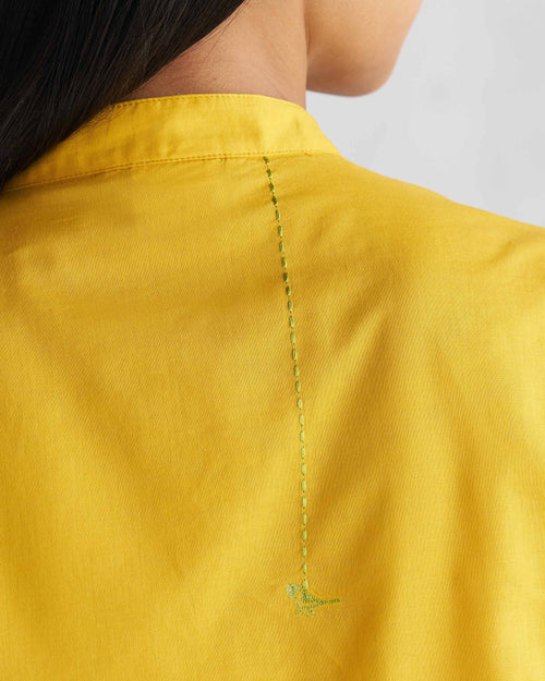 Basic Long Length Kurta - Ochre