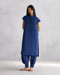Short Sleeve Kurta - Indigo