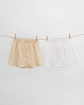 Lovebirds Boxers (Set of 2) - White & Beige