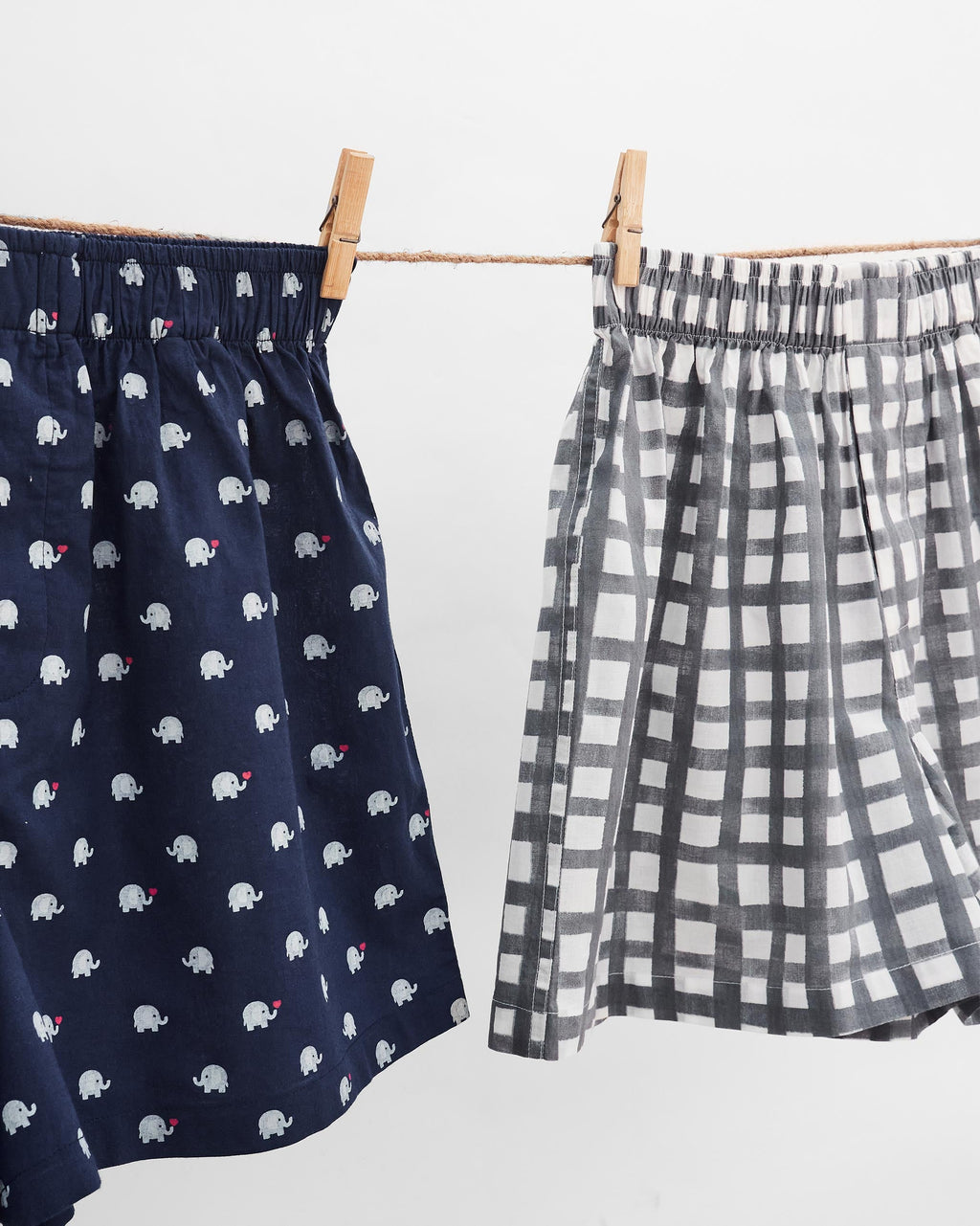 Safari Boxers (Set of 2) - Navy & Charcoal