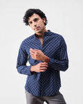 Nawab Shirt - Navy & White Checks