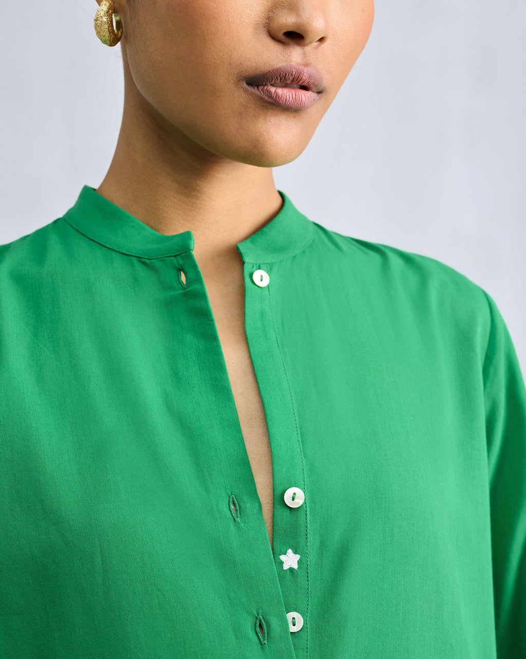 Basic Mid Length Kurta - Green