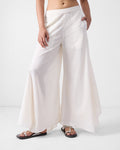 Uneven Hem Pants - Ivory