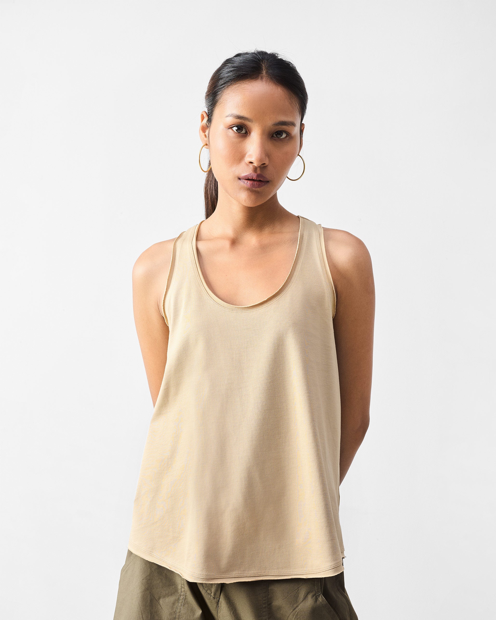 Ukiyo Racerback Top - Khaki